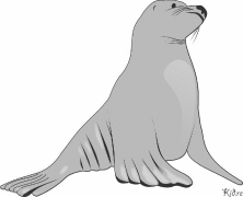 Llew môr Tudalennau Lliwio Y Gellir Eu Hargraffu